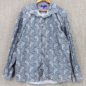 Kolte Shirt Men 2XL Multicolor Abstract Pattern Button Down Long Sleeve Collared